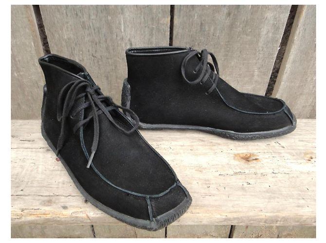 Stivaletti Y's Yohji Yamamoto in camoscio nero - vista 3
