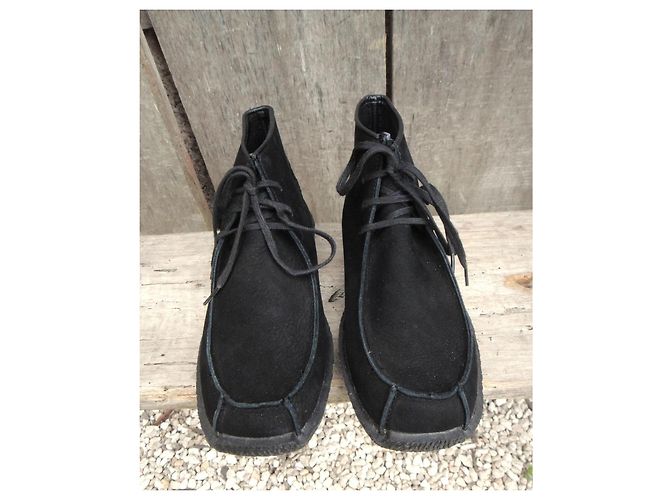 Stivaletti Y's Yohji Yamamoto in camoscio nero - vista 4
