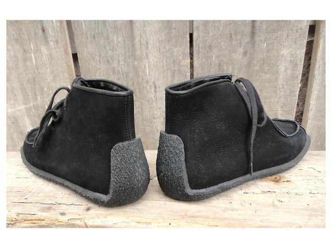 Stivaletti Y's Yohji Yamamoto in camoscio nero - vista 5