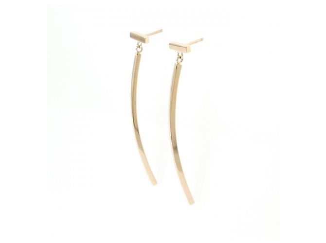 Tiffany & Co Orecchini Tiffany T Wire Bar in oro rosa - vista 2