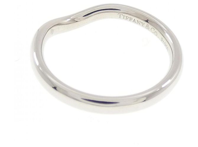Tiffany & Co. Curved 1P Ring aus Platin - Ansicht 3