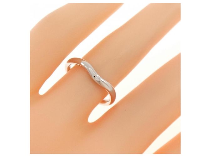 Tiffany & Co. Curved 1P Ring aus Platin - Ansicht 5