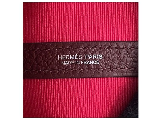 Hermès Borsa Tote Hermes Garden PM Bordò - vista 8