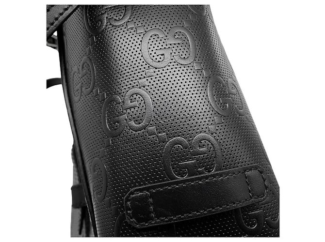 Borsa Tote Gucci in pelle nera Nero - vista 10