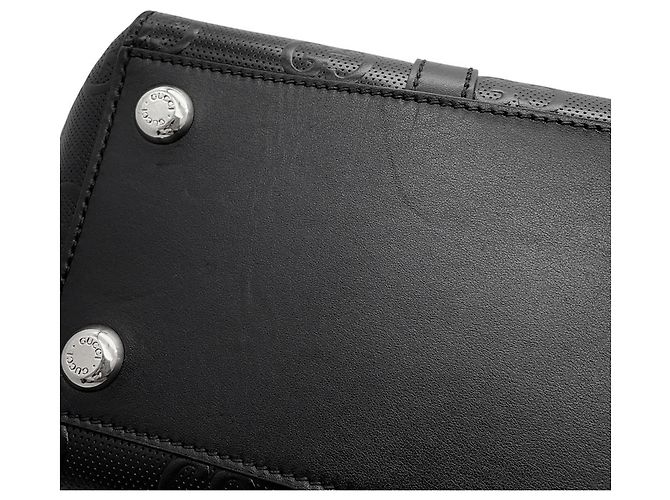 Borsa Tote Gucci in pelle nera Nero - vista 7