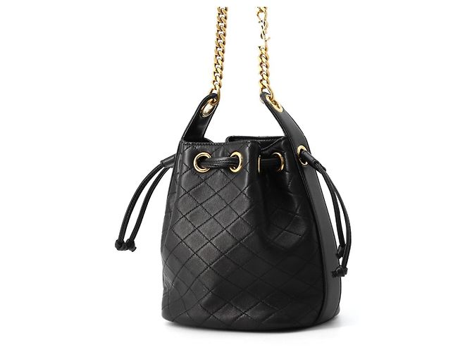Borsa a secchiello matelassé Small Cassandre Yves Saint Laurent Nero - vista 2