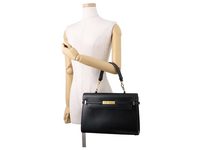 Borsa Saint Laurent Paris Manhattan in pelle di vitello Nero - vista 4