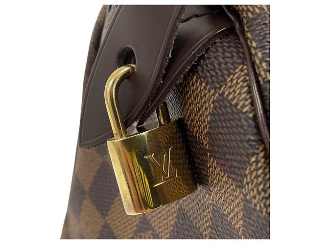 Borsa Louis Vuitton Speedy 25 Damier Marrone - vista 10
