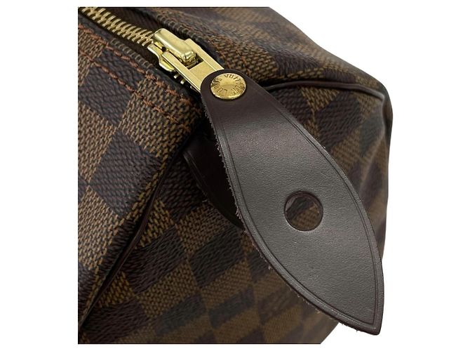 Borsa Louis Vuitton Speedy 25 Damier Marrone - vista 11