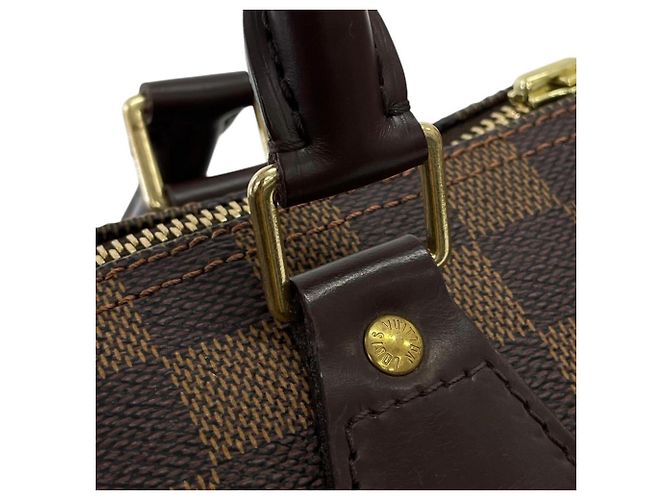Borsa Louis Vuitton Speedy 25 Damier Marrone - vista 12