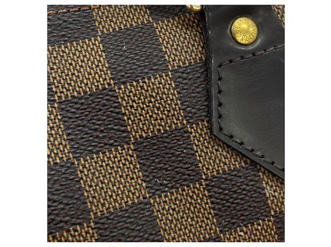 Borsa Louis Vuitton Speedy 25 Damier Marrone - vista 13