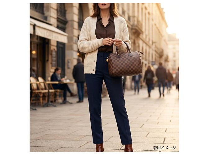 Borsa Louis Vuitton Speedy 25 Damier Marrone - vista 15