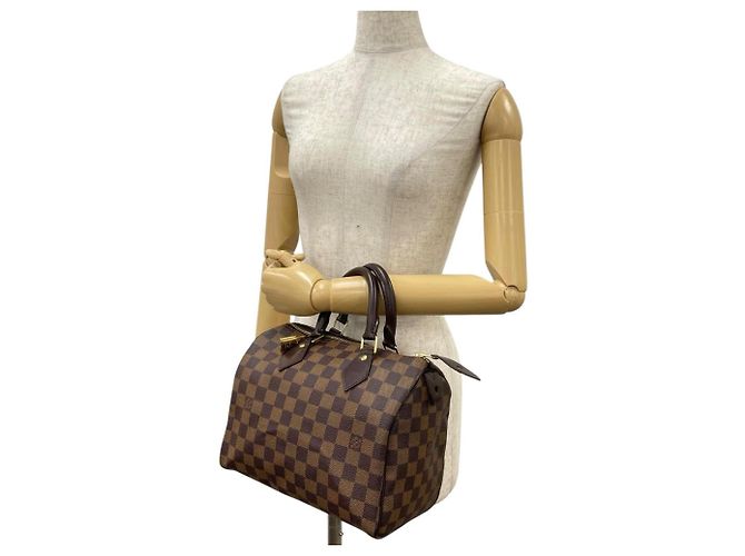 Borsa Louis Vuitton Speedy 25 Damier Marrone - vista 2