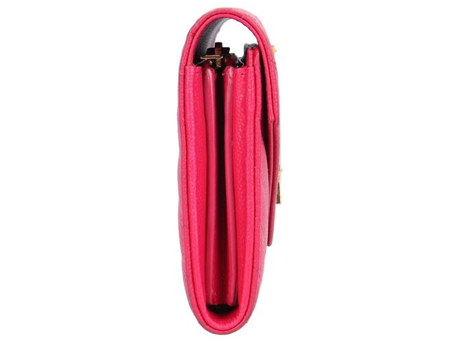 Cartera larga de piel rosa Saint Laurent - vista 3