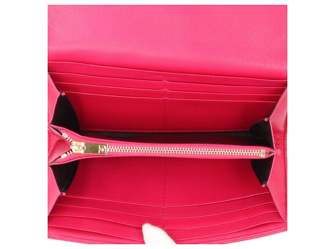 Cartera larga de piel rosa Saint Laurent - vista 6