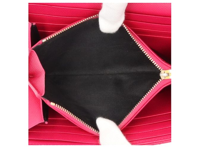 Cartera larga de piel rosa Saint Laurent - vista 7