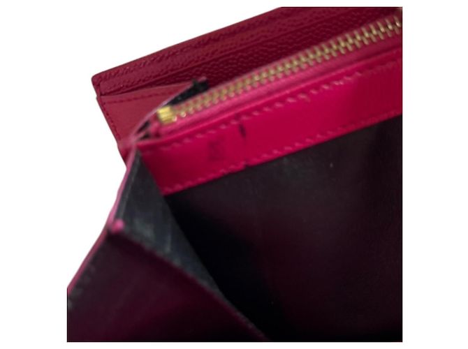 Cartera larga de piel rosa Saint Laurent - vista 8