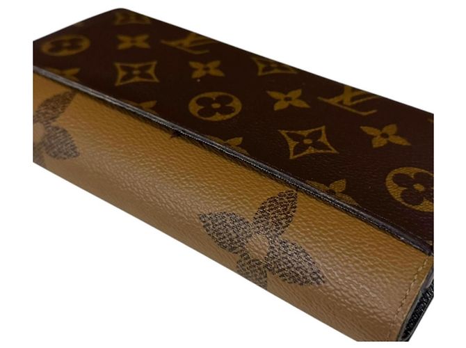 Louis Vuitton Portefeuille Sarah Monogram Giant Reverse Long Wallet Marrone - vista 11