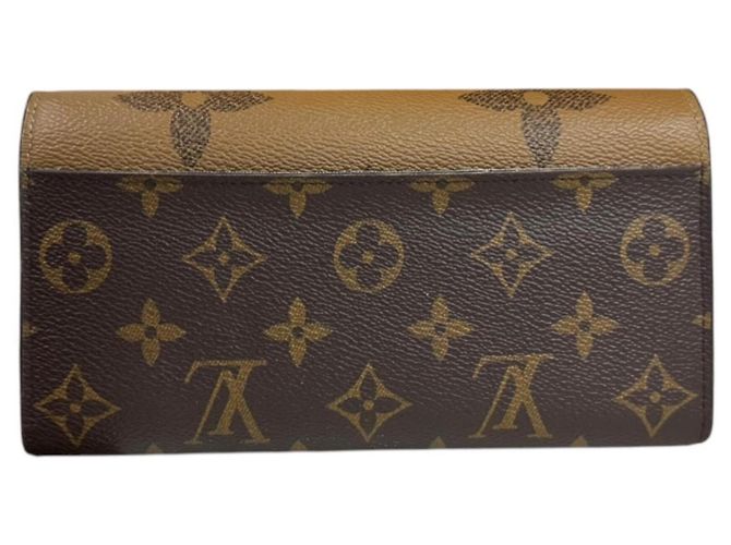 Louis Vuitton Portefeuille Sarah Monogram Giant Reverse Long Wallet Marrone - vista 2