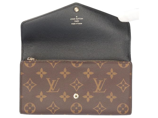 Louis Vuitton Portefeuille Sarah Monogram Giant Reverse Long Wallet Marrone - vista 5
