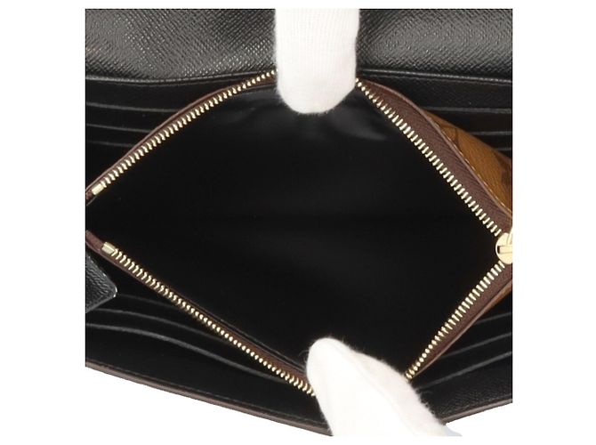 Louis Vuitton Portefeuille Sarah Monogram Giant Reverse Long Wallet Marrone - vista 7