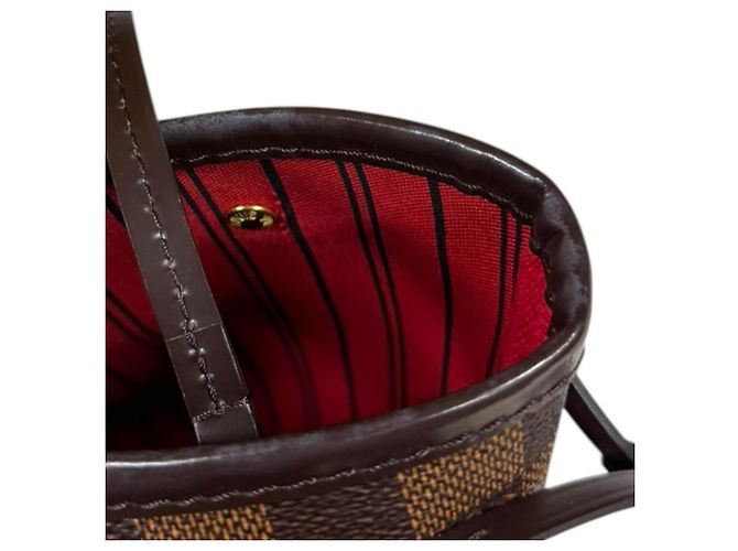 Borsa Tote Louis Vuitton Neverfull PM Damier Marrone - vista 12