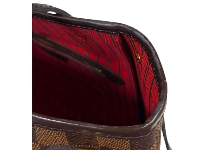Borsa Tote Louis Vuitton Neverfull PM Damier Marrone - vista 13