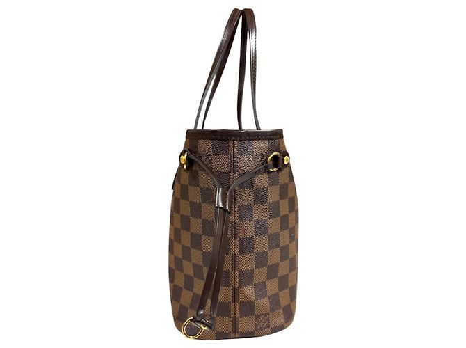 Borsa Tote Louis Vuitton Neverfull PM Damier Marrone - vista 3