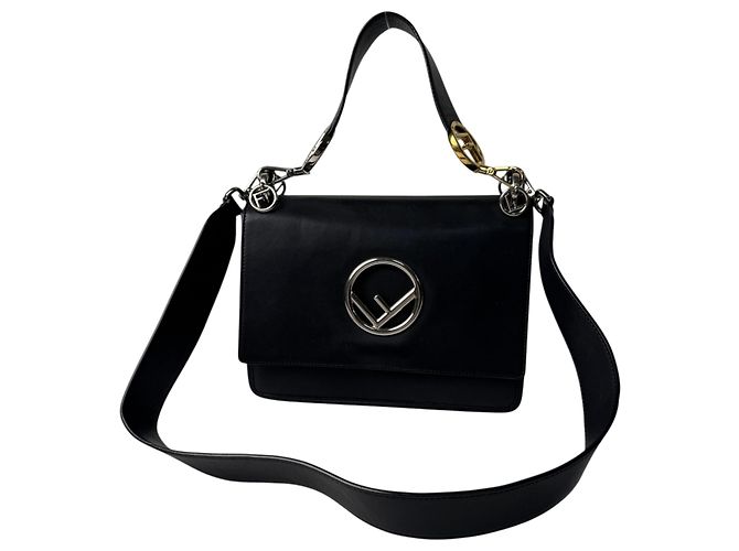 Borsa a tracolla 2 vie Fendi Kanai F Nero - vista 2