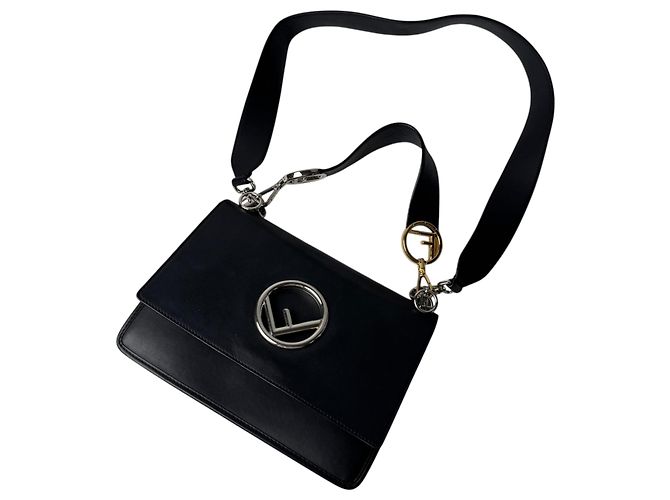 Borsa a tracolla 2 vie Fendi Kanai F Nero - vista 3