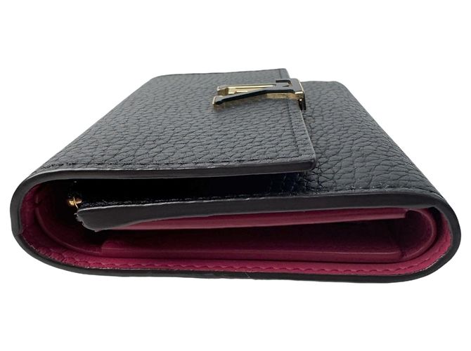 Louis Vuitton Portefeuille Capucines Compact Wallet Nero Rosa - vista 3