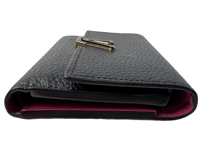 Louis Vuitton Portefeuille Capucines Compact Wallet Nero Rosa - vista 4