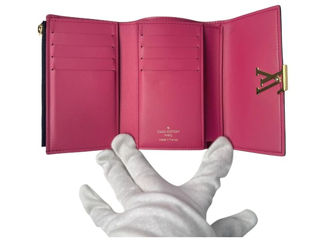 Louis Vuitton Portefeuille Capucines Compact Wallet Nero Rosa - vista 6