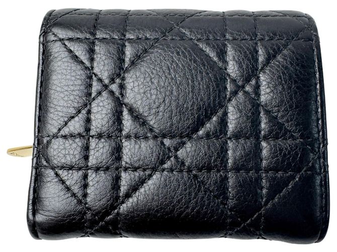 Cartera compacta Christian Dior Dior Cannage Negro - vista 2