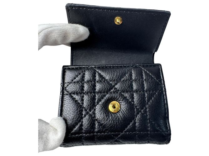 Cartera compacta Christian Dior Dior Cannage Negro - vista 6