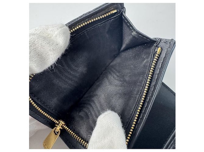 Cartera compacta Christian Dior Dior Cannage Negro - vista 8