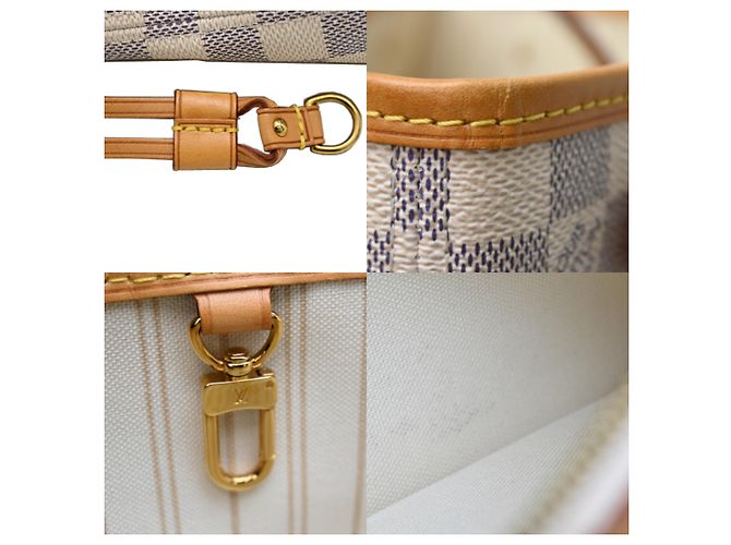 Borsa Tote Louis Vuitton Neverfull PM da donna Bianco - vista 7