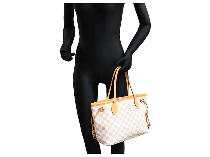 Borsa Tote Louis Vuitton Neverfull PM da donna Bianco - vista 9