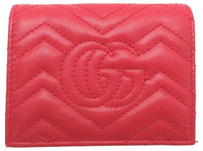 Cartera compacta Gucci GG Marmont Roja - vista 2
