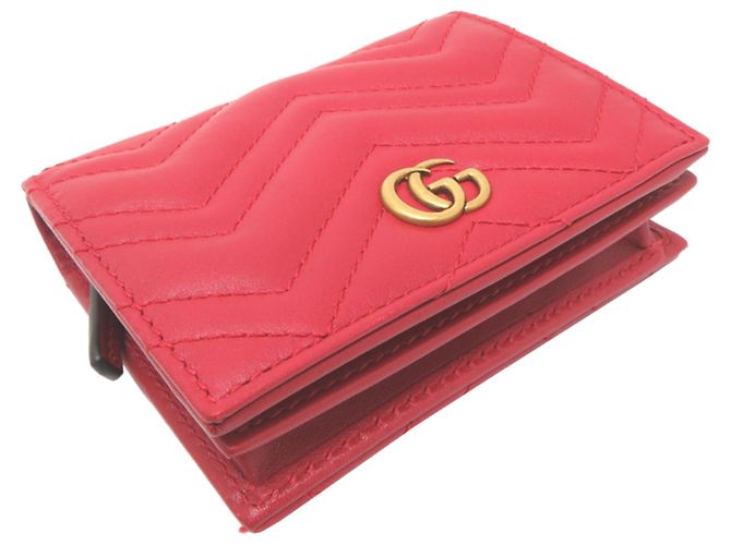 Cartera compacta Gucci GG Marmont Roja - vista 3