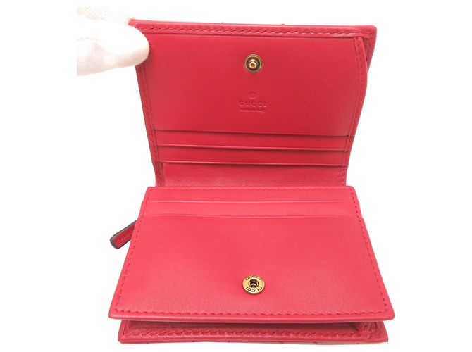 Cartera compacta Gucci GG Marmont Roja - vista 5