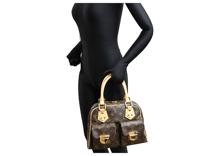Borsa Louis Vuitton Manhattan PM Marrone - vista 9