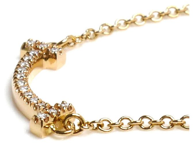 Collana Mini T Smile Tiffany & Co. in oro giallo 18K - vista 2