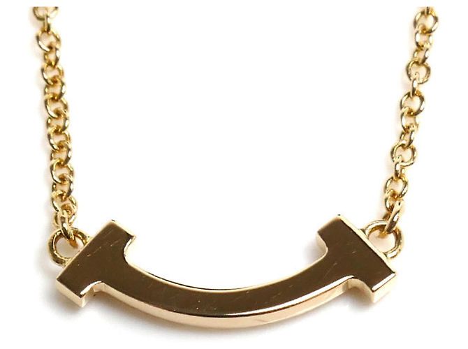 Collana Mini T Smile Tiffany & Co. in oro giallo 18K - vista 3