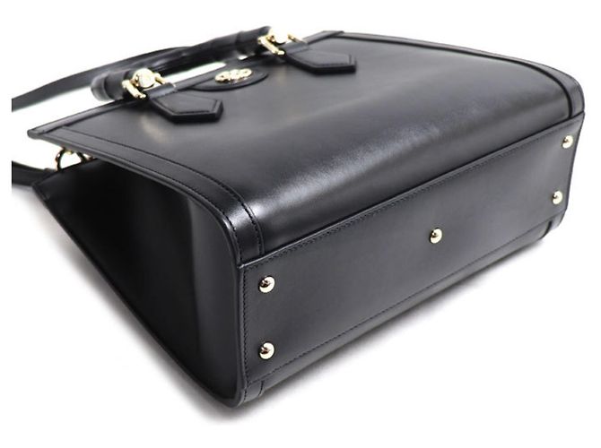 Borsa Tote Gucci Diana Medium in Bambù Nero - vista 3
