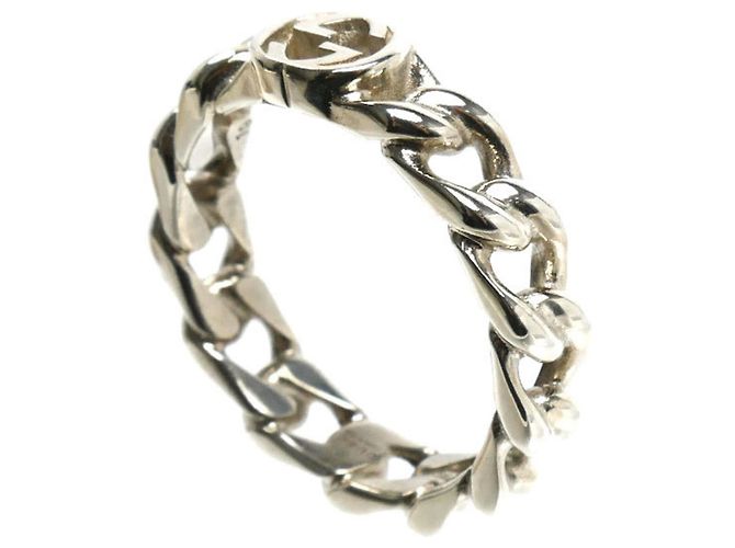Anello GUCCI Interlocking G in argento sterling 925 - vista 2
