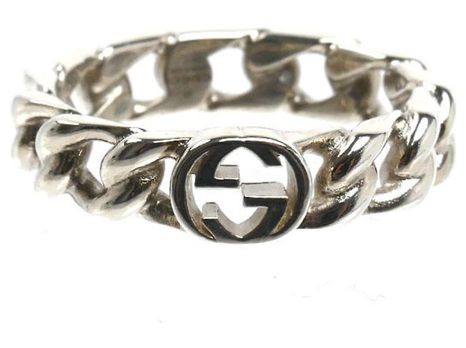 Anello GUCCI Interlocking G in argento sterling 925 - vista 3