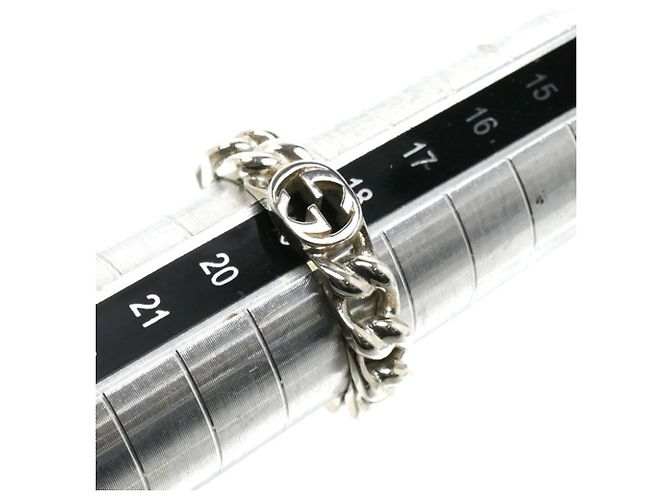 Anello GUCCI Interlocking G in argento sterling 925 - vista 6