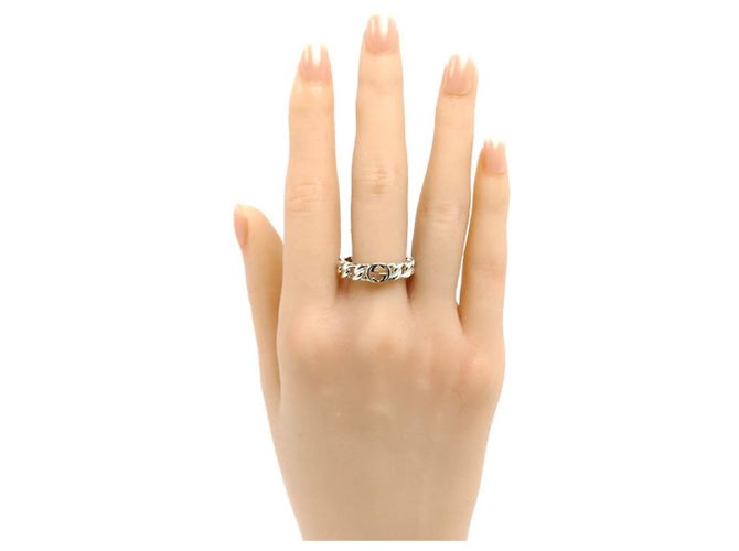 Anello GUCCI Interlocking G in argento sterling 925 - vista 7