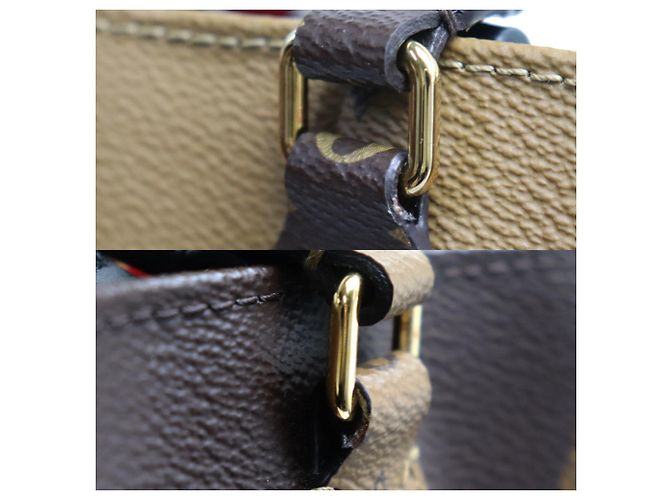Borsa Tote Louis Vuitton OnTheGo GM Marrone - vista 7
